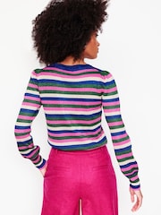 Boden Green Party Stripe Jumper - Image 3 of 5