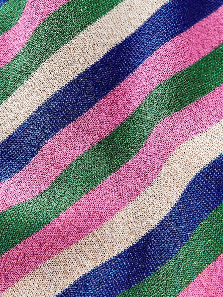 Boden Green Party Stripe Jumper - Image 5 of 5