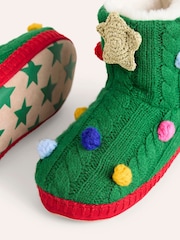 Boden Green Christmas Slipper Boots - Image 3 of 3