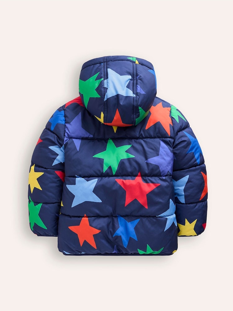 Boden Blue Blue Reversible Cosy Fleece Coat - Image 2 of 4 Boden Blue Blue Reversible Cosy Fleece Coat - Image 2 of 4