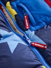 Boden Albastru Reversibil Cosy Fleece Coat - Image 3 of 4