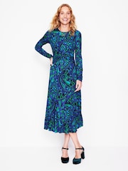 Boden Blue Twisted Waist Jersey Dress - Image 4 of 5