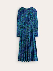 Boden Blue Twisted Waist Jersey Dress - Image 5 of 5