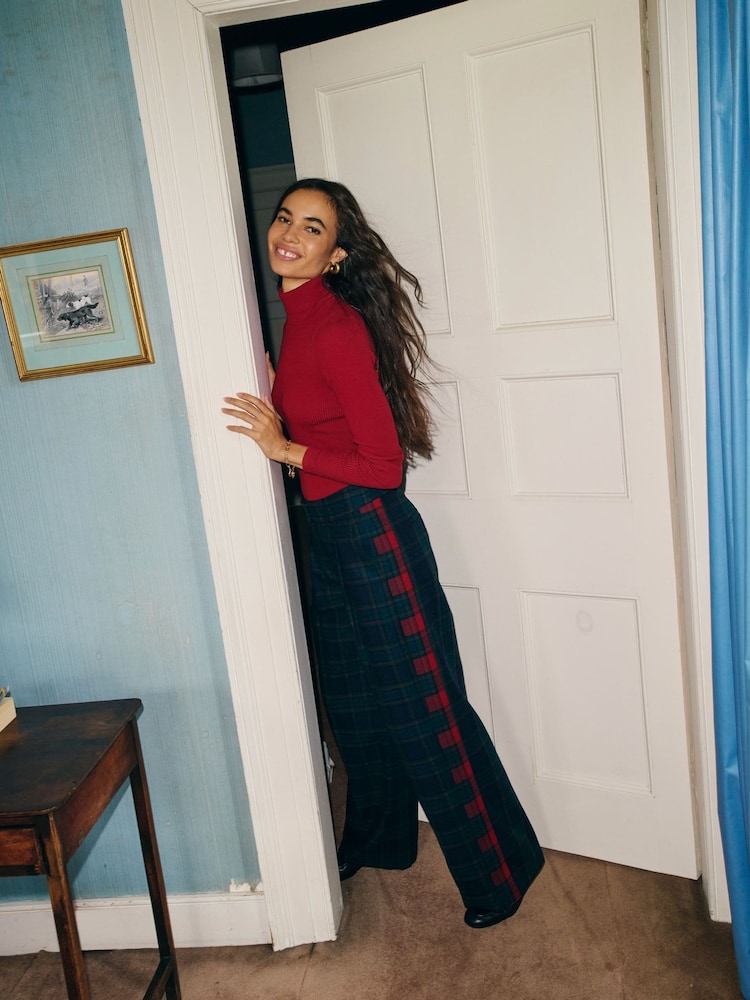 Boden Blue Chiswick Wool Blend Trousers - Image 1 of 8