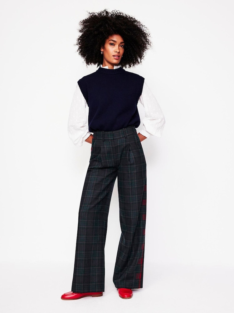 Boden Blue Chiswick Wool Blend Trousers - Image 2 of 8