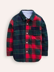 Boden Blue Checked Cosy 100% Cotton Shirt - Image 1 of 4