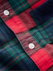Boden Blue Checked Cosy 100% Cotton Shirt - Image 4 of 4