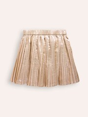Boden Gold Pleated Mini Christmas Skirt - Image 3 of 4