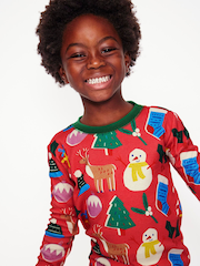 Boden Red Twin Pack Snug 100% Cotton Christmas Pyjamas - Image 2 of 10