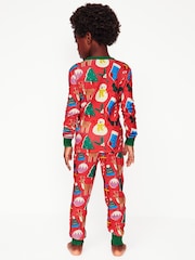 Boden Red Twin Pack Snug 100% Cotton Christmas Pyjamas - Image 4 of 10