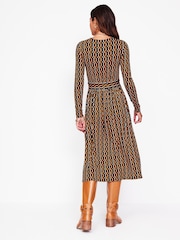 Boden Brown Thea Long Sleeve Jersey Dress - Image 3 of 4