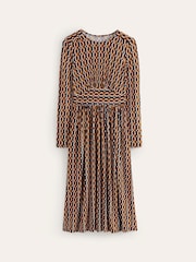Boden Brown Thea Long Sleeve Jersey Dress - Image 4 of 4