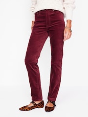 Boden Burgundy Velveteen 5 Pocket Jeans - Image 4 of 6