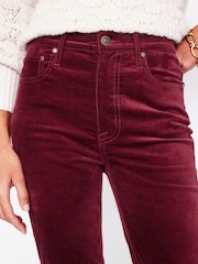 Boden Burgundy Velveteen 5 Pocket Jeans - Image 5 of 6