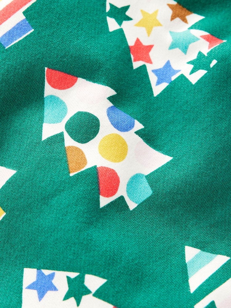 Boden Blue Printed 100% Cotton Christmas Sweatshirt - Image 3 of 3