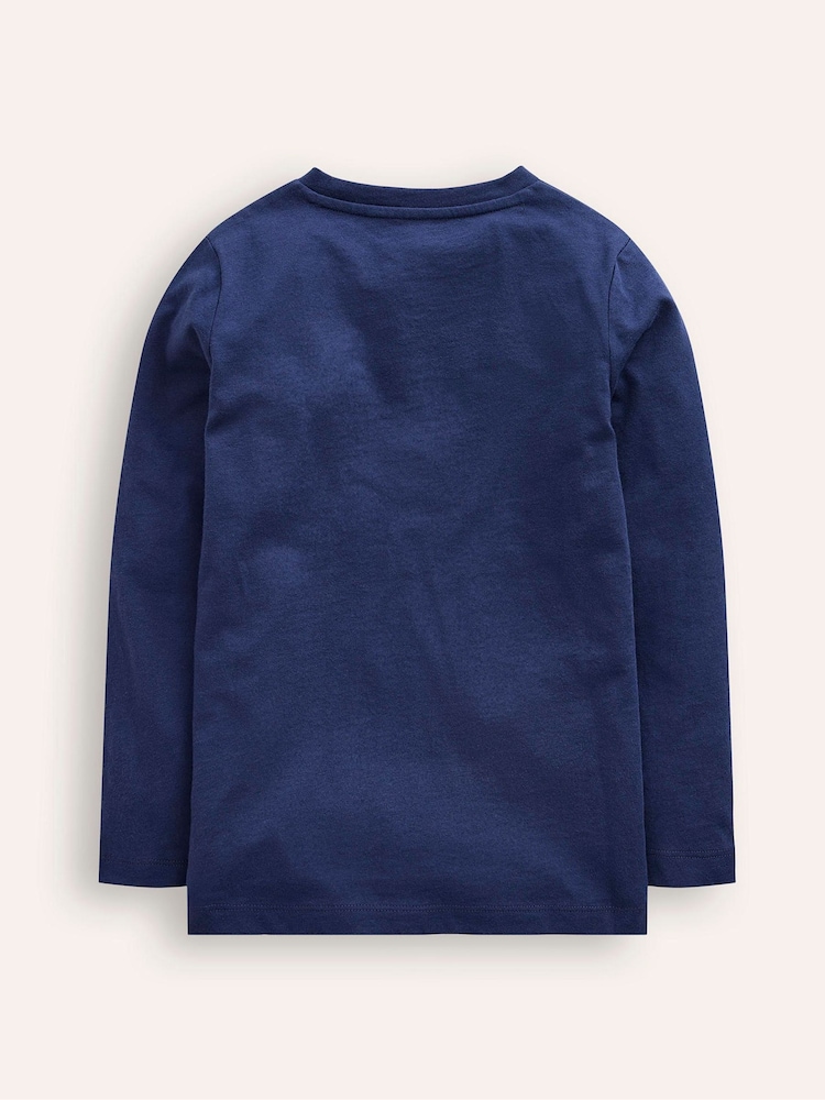 Boden Blue 100% Cotton Glow In The Dark T-Shirt - Image 2 of 3