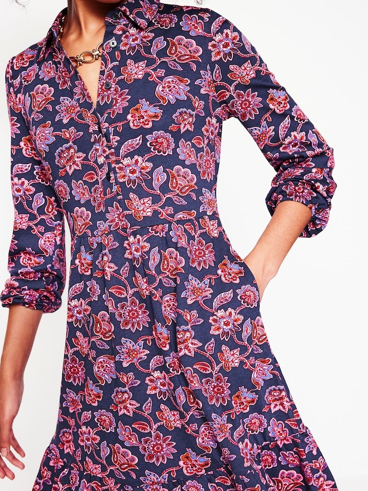 Vestido camisero de punto con diseño escalonado de Boden - Imagen 2 de 5
