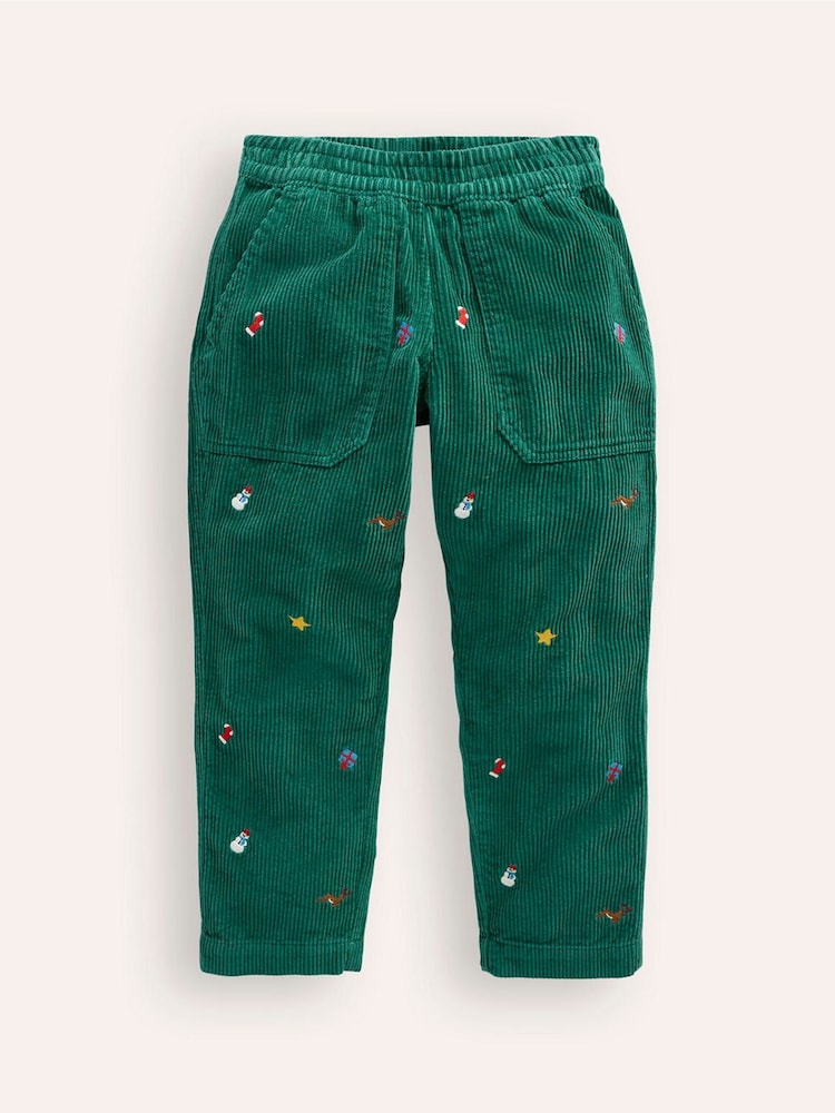 Boden Green 100% Cotton Pull-on Cord Trousers - Image 1 of 3
