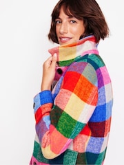 Boden Yellow Wool Check Coat - Image 3 of 6