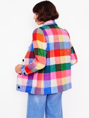 Boden Yellow Wool Check Coat - Image 4 of 6