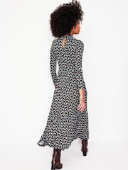 Boden Blue High Neck Tiered Jersey Dress - Image 4 of 6
