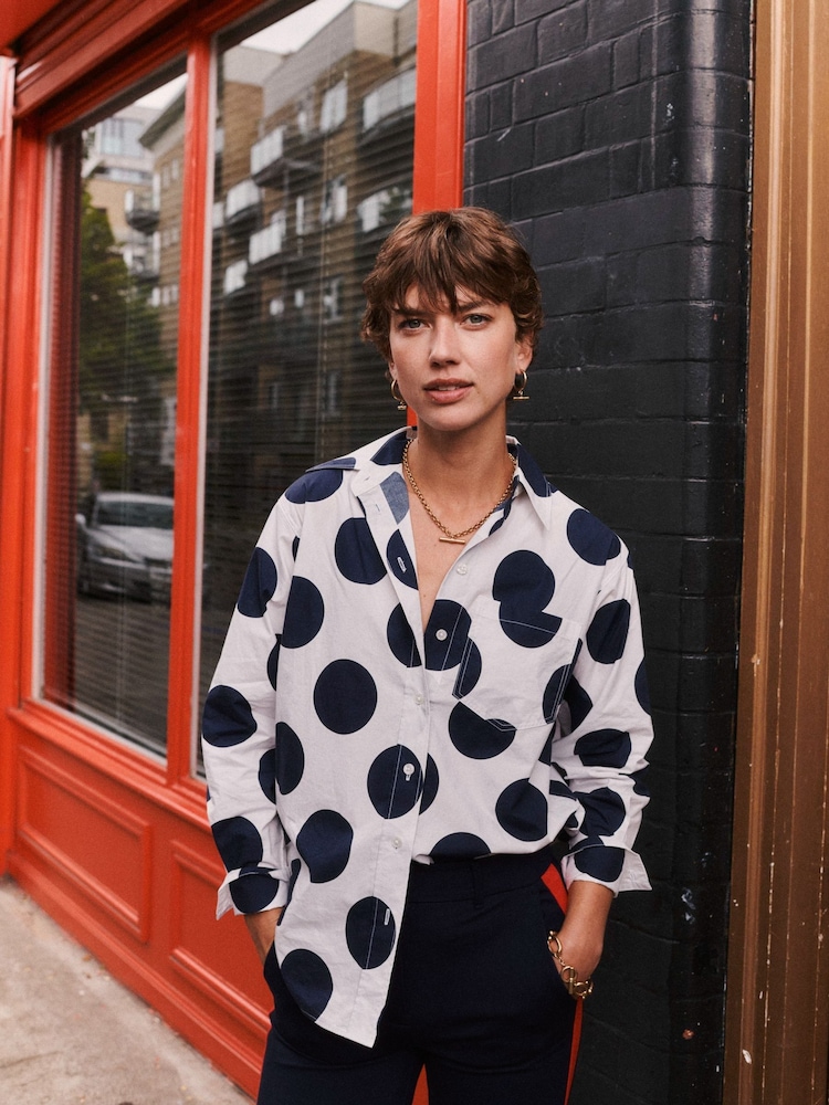 Boden Blue Connie Relaxed 100% Cotton Shirt - Image 1 of 6