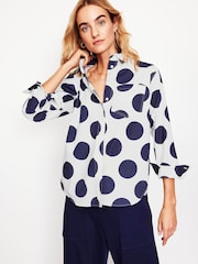 Boden Blue Connie Relaxed 100% Cotton Shirt - Image 3 of 6