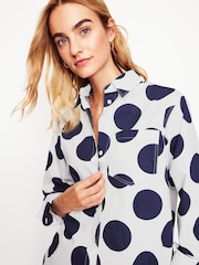 Boden Blue Connie Relaxed 100% Cotton Shirt - Image 4 of 6