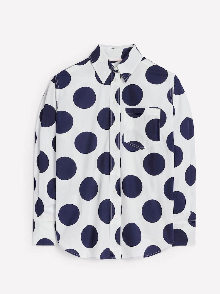 Boden Blue Connie Relaxed 100% Cotton Shirt - Image 6 of 6