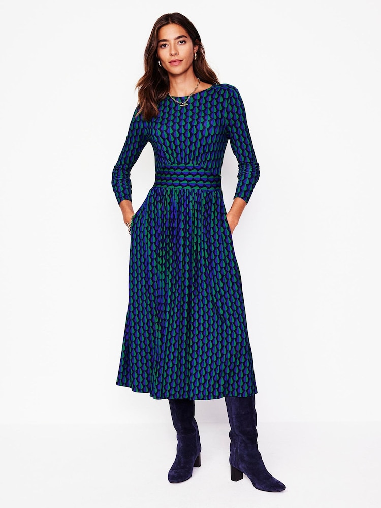 Boden Green Thea Long Sleeve Jersey Dress - Image 1 of 5