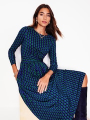Boden Green Thea Long Sleeve Jersey Dress - Image 4 of 5