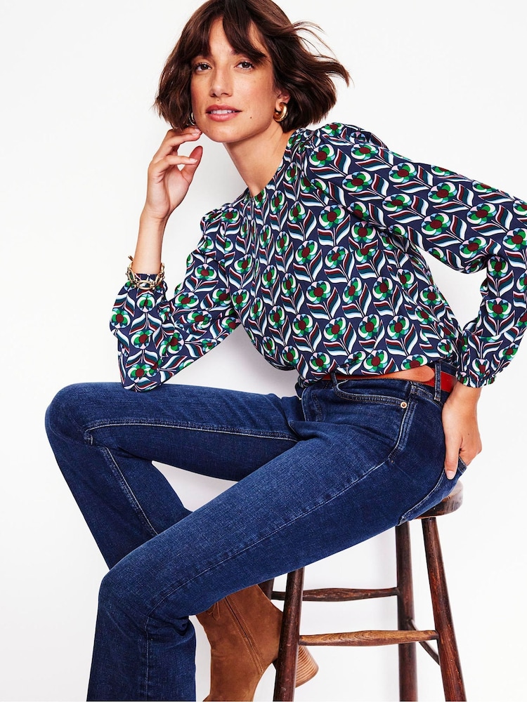 Boden Green Easy Printed Top - Image 2 of 6