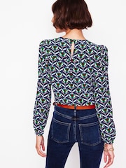 Boden Green Easy Printed Top - Image 4 of 6