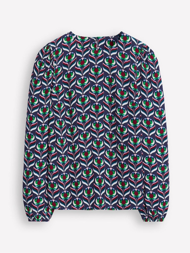Boden Green Easy Printed Top - Image 6 of 6