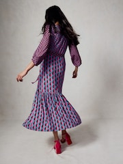 Boden Purple Ophelia Wrap Midi Jersey Dress - Image 2 of 7