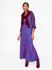 Boden Purple Ophelia Wrap Midi Jersey Dress - Image 4 of 7
