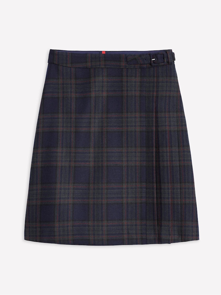 Boden Blue Helen Buckled Kilt Skirt - Image 7 of 7
