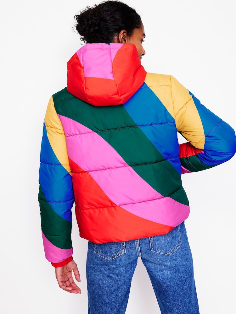 Boden Pink Hooded Puffer Coat - Image 2 of 5 Boden Pink Hooded Puffer Coat - Image 2 of 5