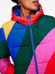 Boden Pink Hooded Puffer Coat - Image 4 of 5