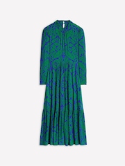 Boden Green High Neck Tiered Jersey Dress - Image 5 of 5