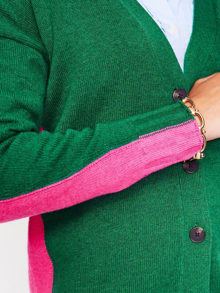 Boden Green Zia Longline V-Neck Cardigan - Image 2 of 7
