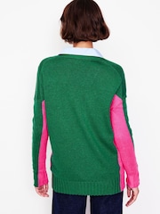 Boden Green Zia Longline V-Neck Cardigan - Image 3 of 7