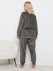 Yours Curve Grey 'And Relax' Slogan Lounge Set - Image 3 of 5