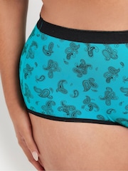 Yours Curve Green Stretch Full Briefs 5 Pack - Image 3 of 8