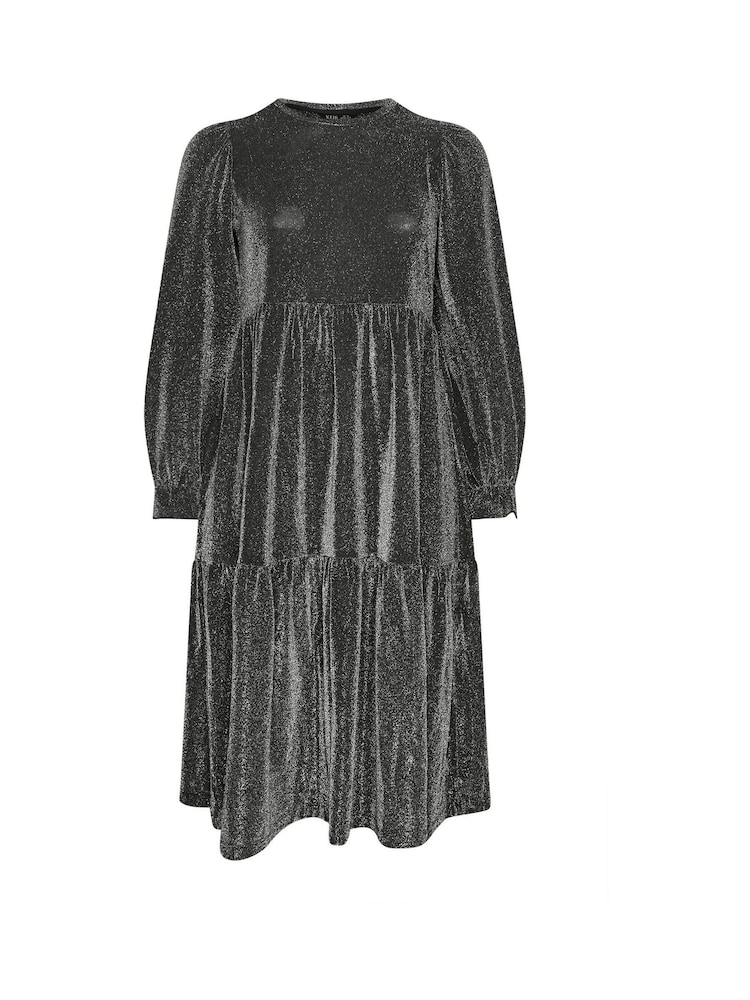 Yours Curve Silver Brillo Midaxi Dress - Image 5 of 5