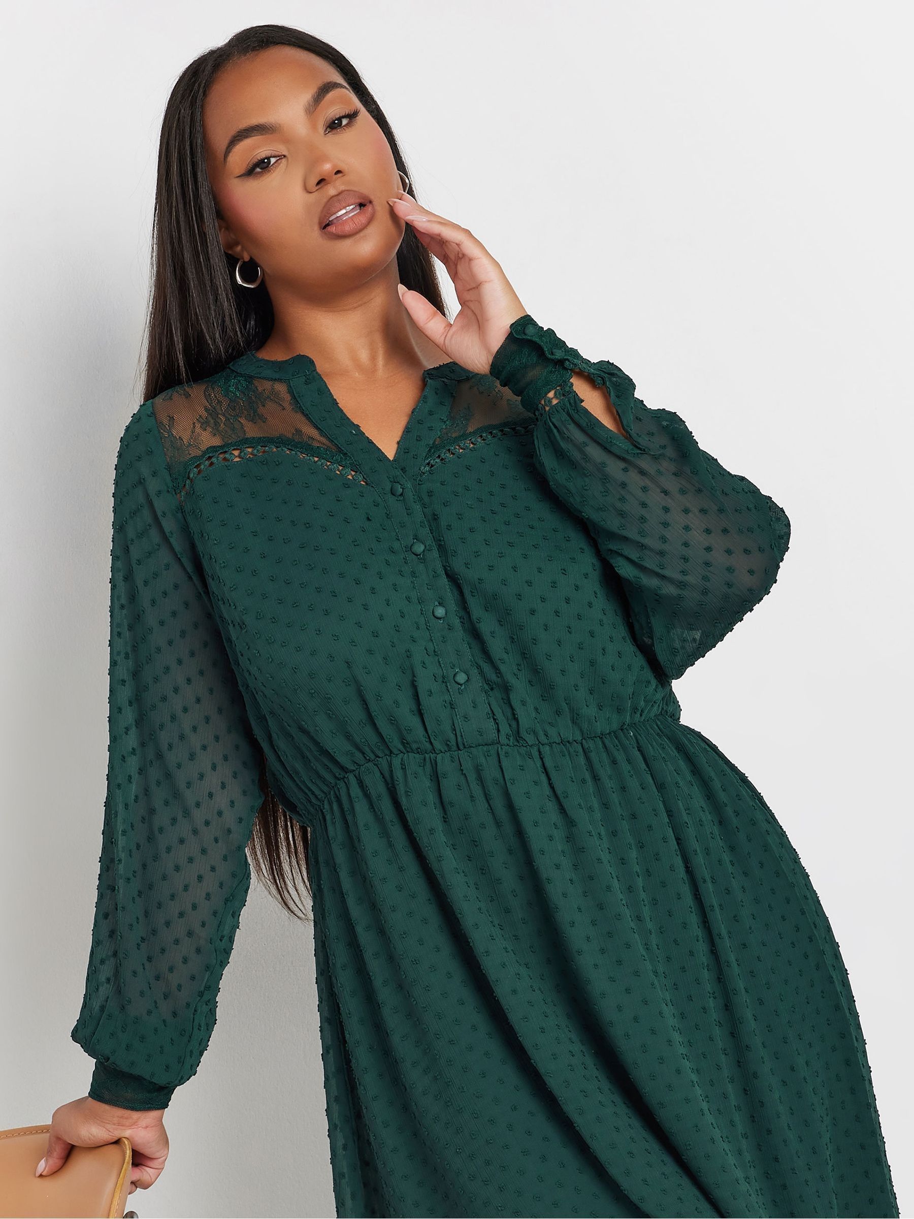 THEREDTHREAD / ザレッドスレッド】S lace up curve dress