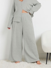 Yours Curve Limited Ribbed Wide Leg Pants - صورة 1 من 4
