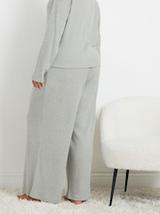 Yours Curve Limited Ribbed Wide Leg Pants - صورة 3 من 4