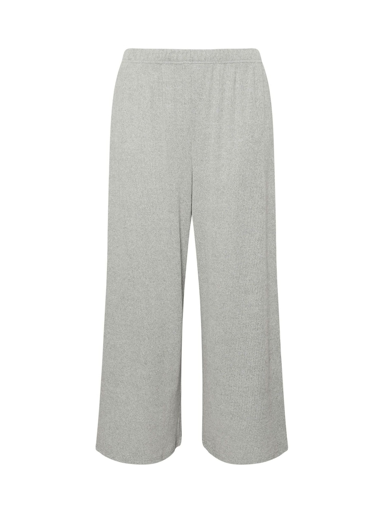 Yours Curve Limited Ribbed Wide Leg Pants - صورة 4 من 4