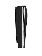 Yours Curve Black Double Side Stripe Wide Leg Trousers - Image 5 of 5